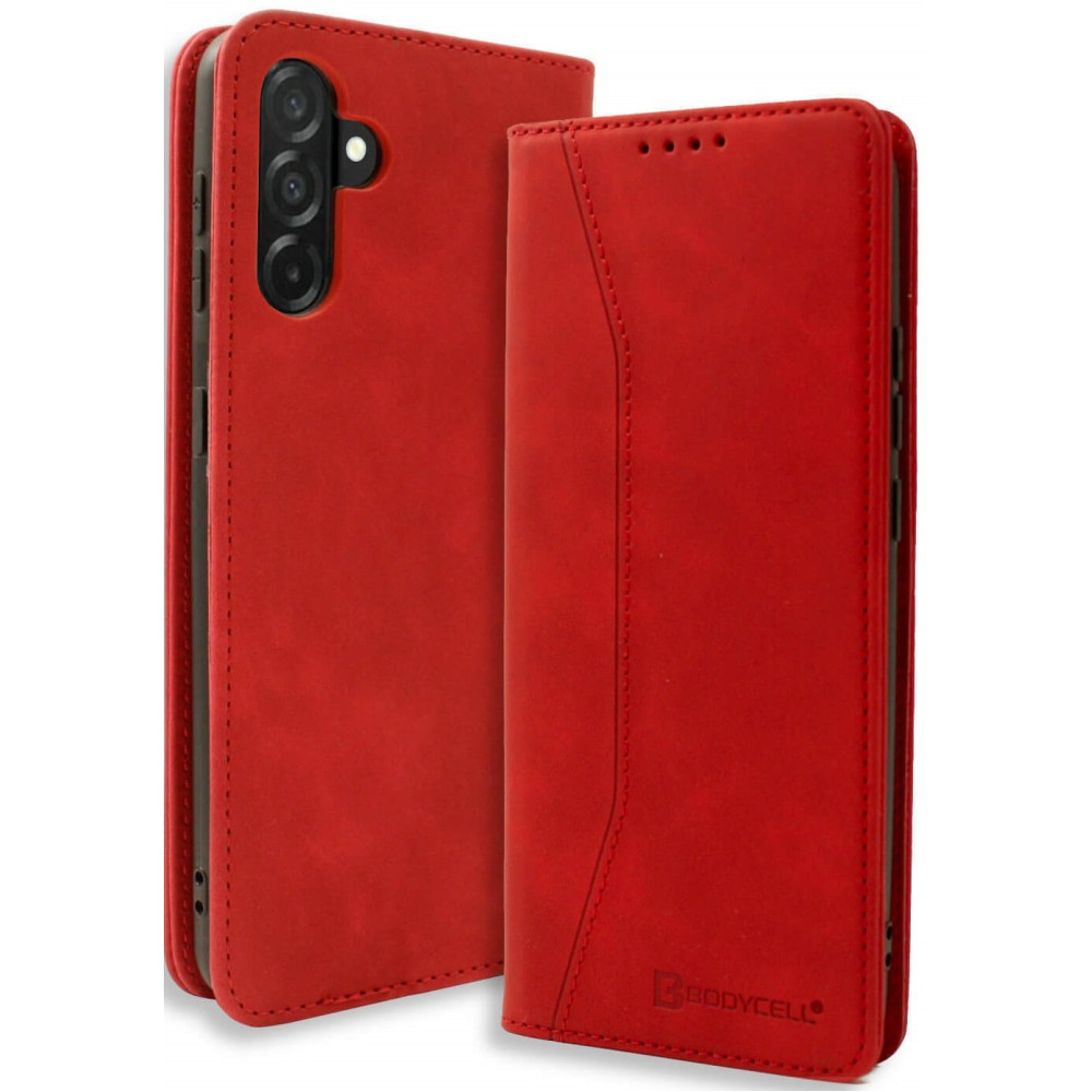 Θήκη Samsung Galaxy A36 Bodycell Book Case Πορτοφόλι - Red (5206015080487)