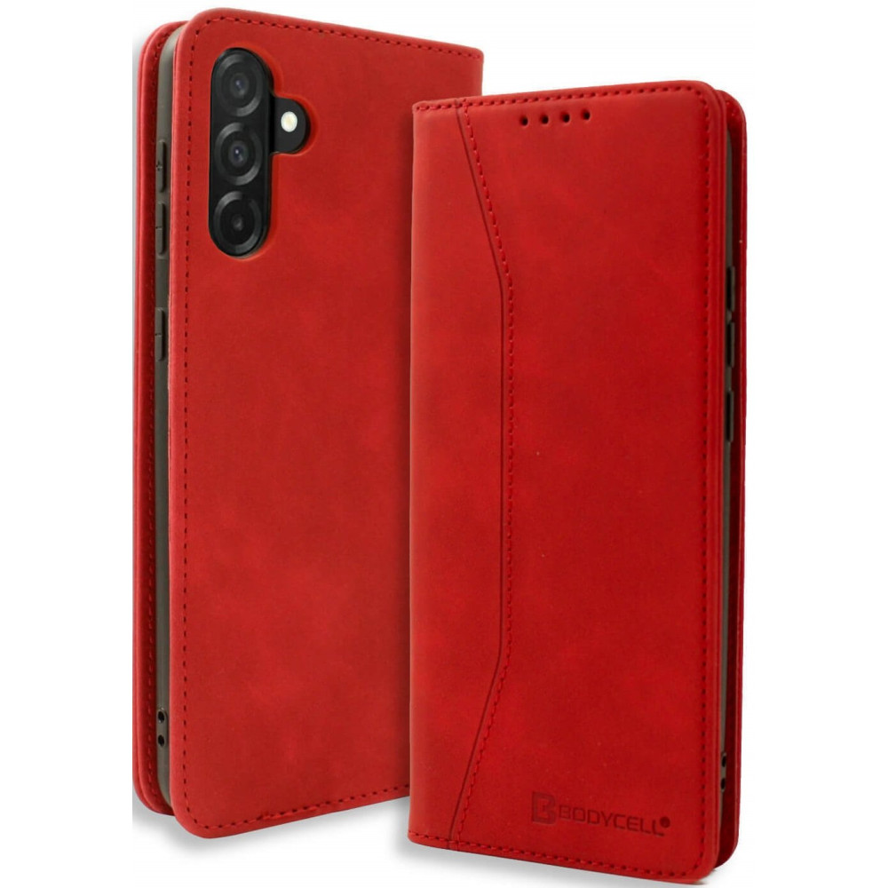 Θήκη Samsung Galaxy A56 Bodycell Book Case Πορτοφόλι - Red (5206015080517)