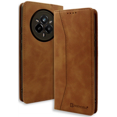 Θήκη Realme 14 Pro Plus Bodycell Book Case Πορτοφόλι - Brown (5206015080418)