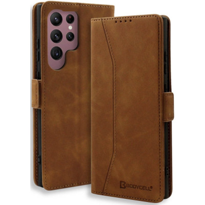 Θήκη Samsung Galaxy S25 Ultra Bodycell Book Case Πορτοφόλι - Brown (5206015080593)