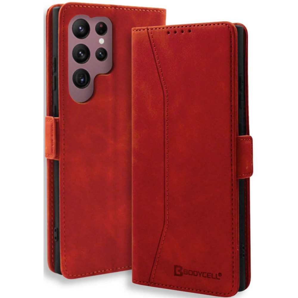 Θήκη Samsung Galaxy S25 Ultra Bodycell Book Case Πορτοφόλι - Red (5206015080609)