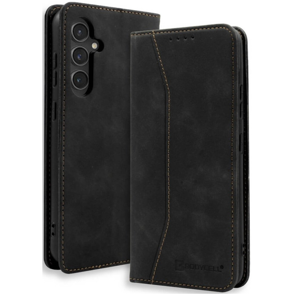 Θήκη Samsung Galaxy S25 Plus Bodycell Book Case Πορτοφόλι - Black (5206015080555)