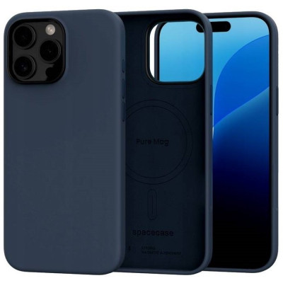 Θήκη iPhone 15 Pro Spacecase Pure Mag Σκληρή με MagSafe - Dark Blue (5905719117146)