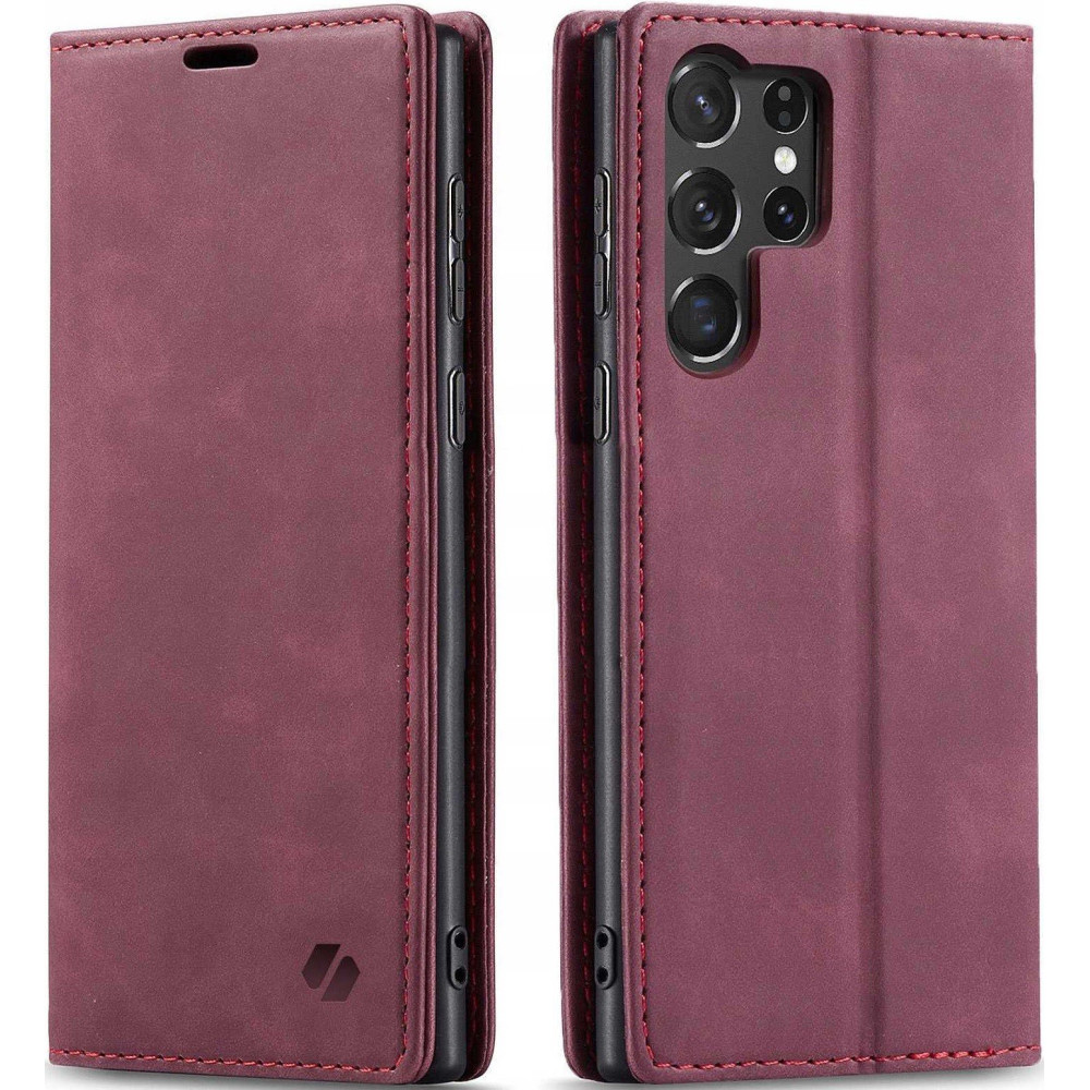 Θήκη Samsung Galaxy S25 Ultra Spacecase Wallet Πορτοφόλι - Red (5905719114718)