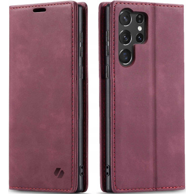Θήκη Samsung Galaxy S25 Ultra Spacecase Wallet Πορτοφόλι - Red (5905719114718)