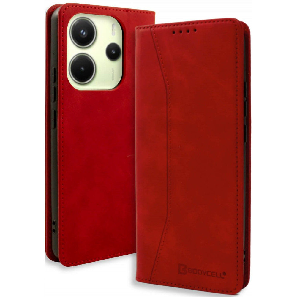 Θήκη Xiaomi Redmi Note 14 4G Bodycell Book Case Πορτοφόλι - Red (5206015080630)