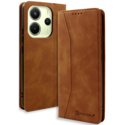 Θήκη Xiaomi Redmi Note 14 5G Bodycell Book Case Πορτοφόλι - Brown (5206015080654)
