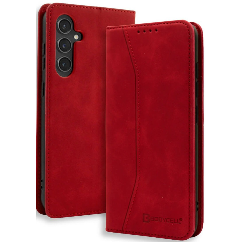 Θήκη Samsung Galaxy S25 Plus Bodycell Book Case Πορτοφόλι - Red (5206015080579)