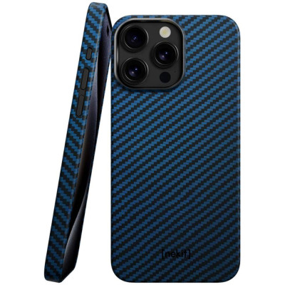 Θήκη iPhone 13 Pro Max Nekit Fiber Σκληρή με MagSafe Aramid Fiber 1mm 1500D Kevlar - Blue (8719246469763)