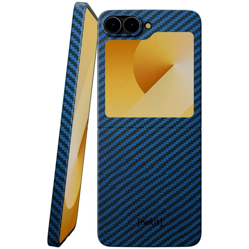 Θήκη Samsung Galaxy Z Flip7 FE / Z Flip6 Nekit Fiber Σκληρή με MagSafe Aramid Fiber 1mm 1500D Kevlar - Blue (8719246469701)