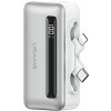 PowerBank Usams Dual Port με Ψηφιακή Οθόνη LED & 1 x Type-C / 1 x Lightning 4.500mAh 20W - Silver (US-CD233)