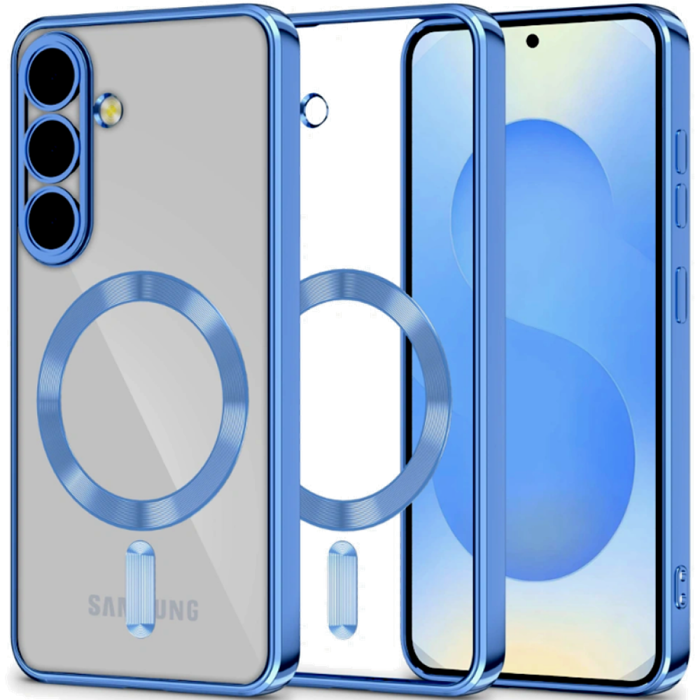 Θήκη Samsung Galaxy S25 Tech-Protect MagFlex Διάφανη Σιλικόνης με MagSafe - Marine Blue (5906302362585)