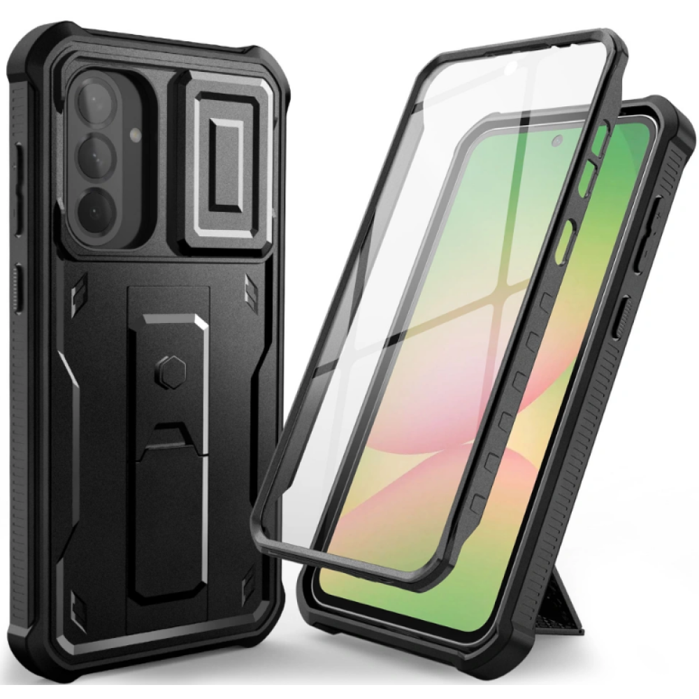 Θήκη Samsung Galaxy A56 Tech-Protect Kevlar Cam Plus Full Body 360° Ανθεκτική με Κάλυμμα για την Κάμερα - Black (5906302360833)