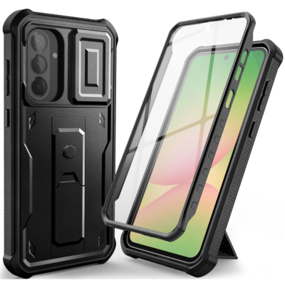 Θήκη Samsung Galaxy A56 Tech-Protect Kevlar Cam Plus Full Body 360° Ανθεκτική με Κάλυμμα για την Κάμερα - Black (5906302360833)