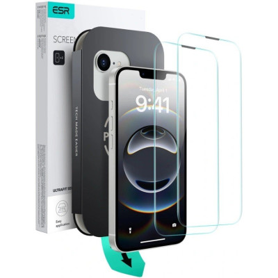 Tempered Glass iPhone 16e / 14 / 13 / 13 Pro ESR UltraFit Classic Αντιχαρακτικό Γυαλί Προστασίας Οθόνης 2 Τεμάχια - Clear (4894240266144)
