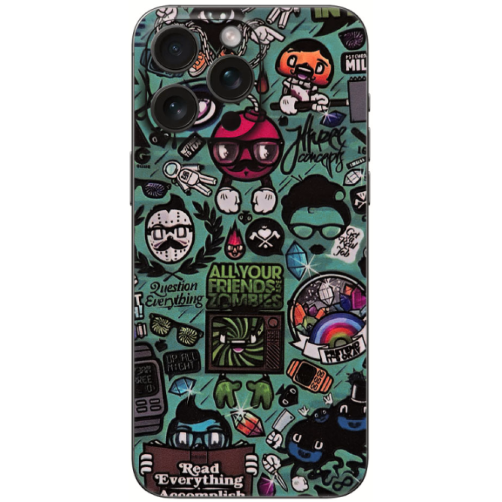 Αυτοκόλλητο Skin Προστασίας Πλάτης iPhone 16 Pro Gams Premium Vinyl Skin Back Plate - 3D BloodVector (GAMS-VNL-SKIN-BV-001-084)