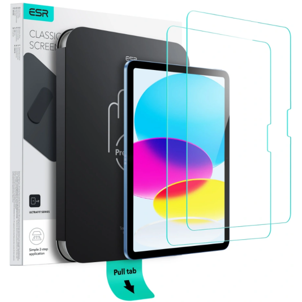 Tempered Glass iPad (A16) 11th Gen. 2025 11" / 10th Gen. 2022 10.9" ESR UltraFit Classic Αντιχαρακτικό Γυαλί Προστασίας Οθόνης 2 Τεμάχια - Clear (4894240267653)