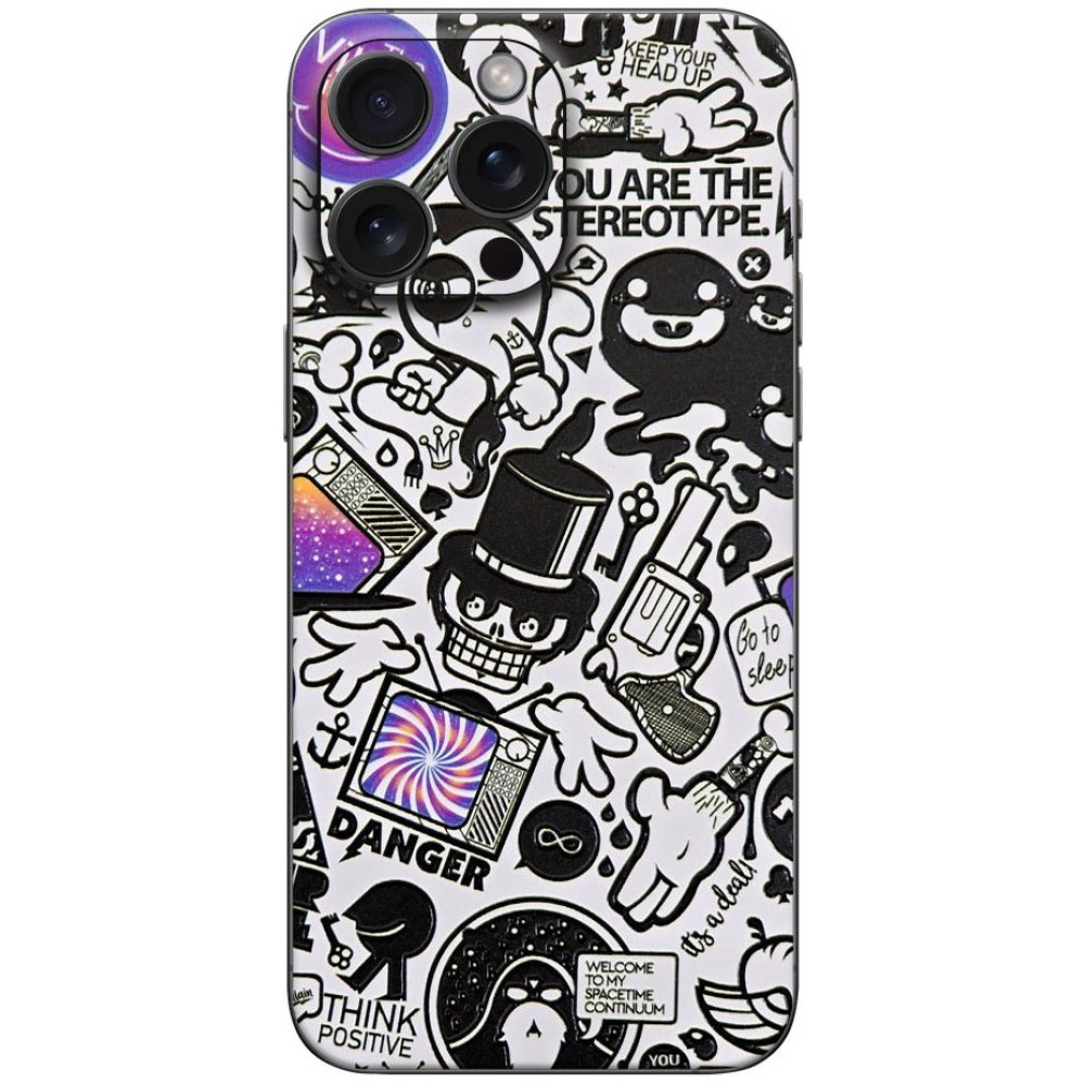 Αυτοκόλλητο Skin Προστασίας Πλάτης iPhone 16 Pro Gams Premium Vinyl Skin Back Plate - 3D TV Sticker (GAMS-VNL-SKIN-3DTS-001-084)