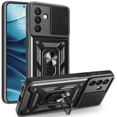 Θήκη Samsung Galaxy A26 Bodycell Armor Slide Ανθεκτική με Κάλυμμα για την Κάμερα & Μεταλλικό Ring Holder - Black (5206015080852)