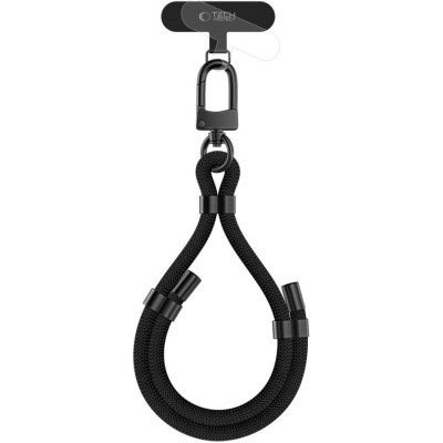 Λουράκι Χειρός Tech-Protect C4S Rope Wrist Strap Αποσπώμενο για Θήκες Κινητών / Smartphones - Black (5906302371686)