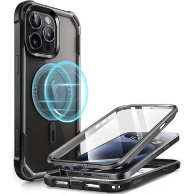 Θήκη iPhone 15 Pro Supcase i-Blason Ares Mag Full Body 360° Ανθεκτική με MagSafe - Black (843439124424)