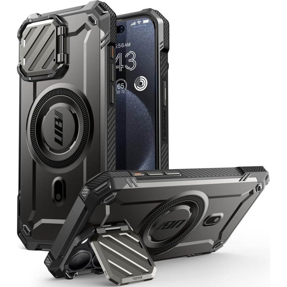 Θήκη iPhone 15 Pro Supcase Unicorn Beetle XT Mag Ανθεκτική MagSafe με Μεταλλικό Κάλυμμα για την Κάμερα - Black (843439136793)