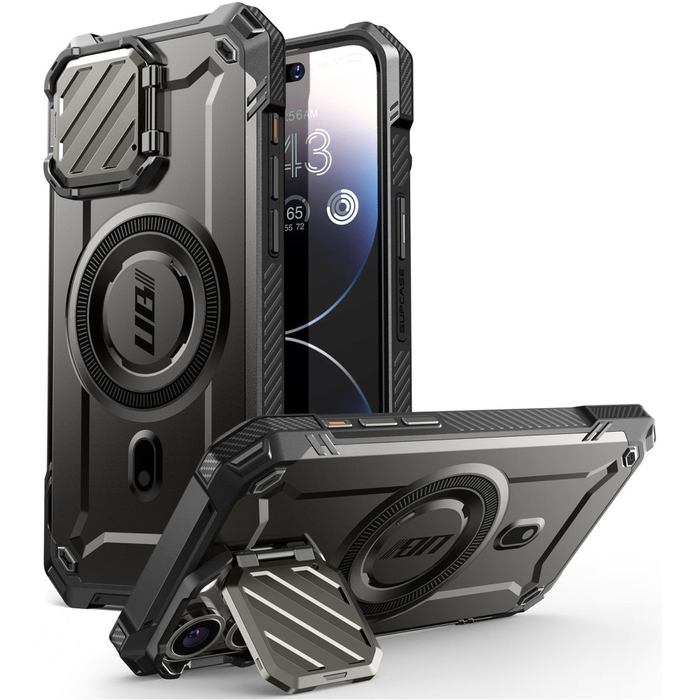 Θήκη iPhone 15 Pro Max Supcase Unicorn Beetle XT Mag Ανθεκτική MagSafe με Μεταλλικό Κάλυμμα για την Κάμερα - Black (843439137165)