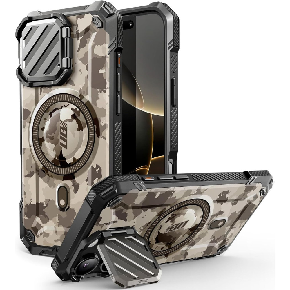 Θήκη iPhone 16 Pro Max Supcase Unicorn Beetle XT Mag Ανθεκτική MagSafe με Μεταλλικό Κάλυμμα για την Κάμερα - Splatter Camo (843439151017)