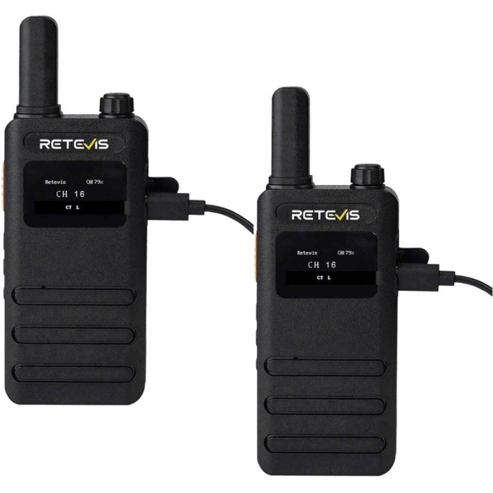 Πομποδέκτης Retevis B63S Σετ με 2 Ασύρματα Επαναφορτιζόμενα Walkie Talkie με Μπαταρία 1620mAh 5W (Χωρίς Ακουστικά Μικρόφωνα C9239A) - Black (A9269D)