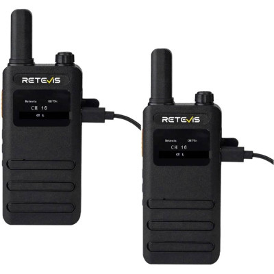 Πομποδέκτης Retevis B63S Σετ με 2 Ασύρματα Επαναφορτιζόμενα Walkie Talkie με Μπαταρία 1620mAh 5W (Χωρίς Ακουστικά Μικρόφωνα C9239A) - Black (A9269D)