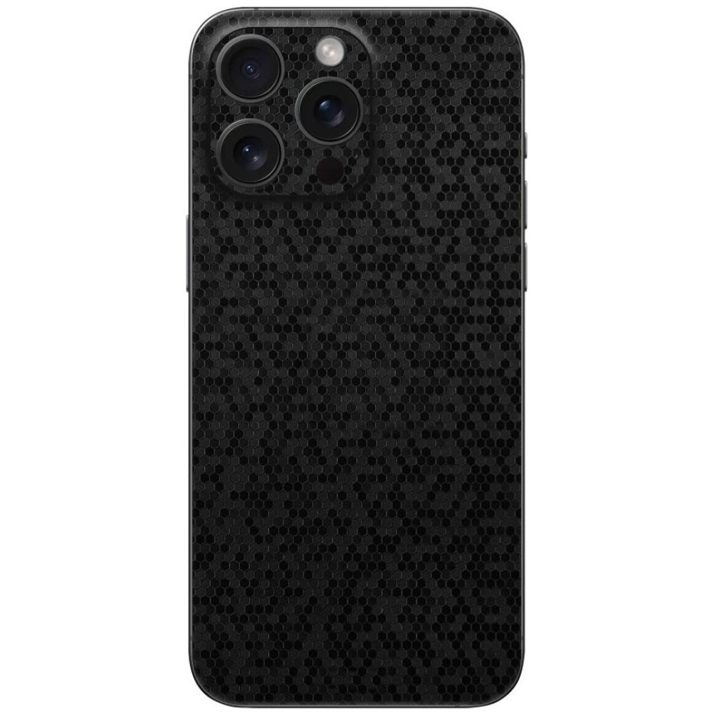 Αυτοκόλλητο Skin Προστασίας Πλάτης iPhone 16 Gams Premium Vinyl Skin Back Plate - Honeycomb Black (GAMS-VNL-SKIN-HBK-001-086)
