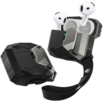 Θήκη AirPods 4th Gen Supcase i-Blason Matrix Σκληρή Ανθεκτική με MagSafe & Λουράκι Χειρός - Black (843439155497)