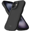 Θήκη iPhone 16 HappyCase Wavy Σιλικόνης - Black (8719246471568)