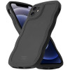 Θήκη iPhone 12 HappyCase Wavy Σιλικόνης - Black (8719246474590)