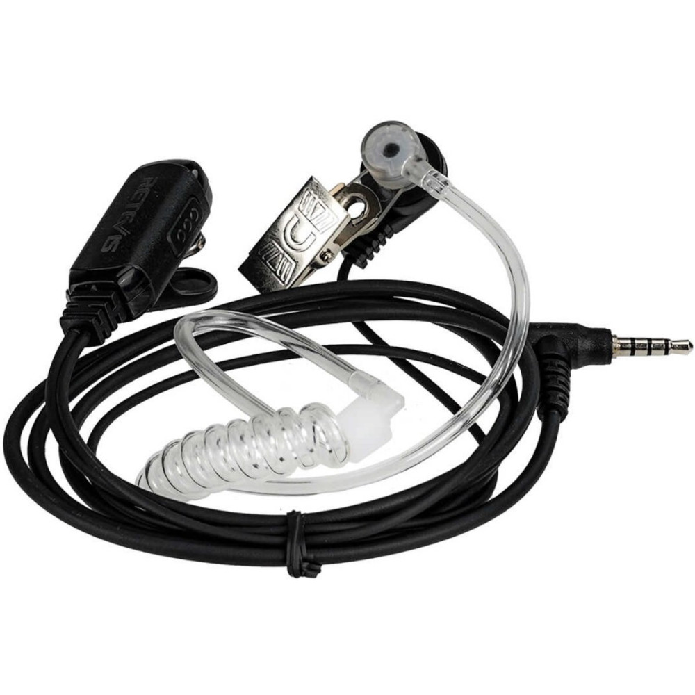 Μικρόφωνο Ακουστικό Retevis EAY001 G-Hook Earpiece Μονό με Κρυφό Βύσμα 3.5mm Jack για τον Πομποδέκτη B63S - Transparent (C9250A)