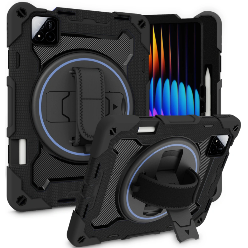 Θήκη Xiaomi Pad 7 / 7 Pro 11.2" Tech-Protect Solid 360 Full Body Ανθεκτική με Λαβή / Backstand & Ζώνη Μεταφοράς - Black (5906302363230)