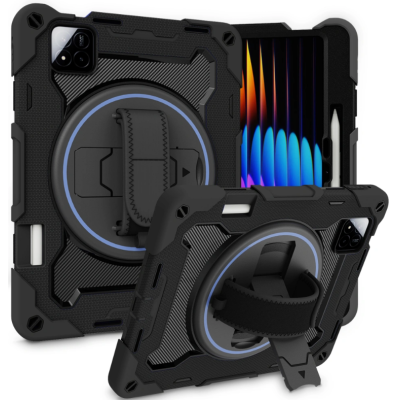 Θήκη Xiaomi Pad 7 / 7 Pro 11.2" Tech-Protect Solid 360 Full Body Ανθεκτική με Λαβή / Backstand & Ζώνη Μεταφοράς - Black (5906302363230)