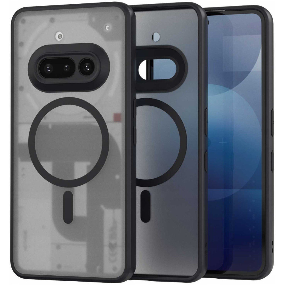 Θήκη Nothing Phone 3a Spacecase Hybrid MagSafe Σκληρή Ημιδιάφανη με MagSafe - Black (5905719119089)