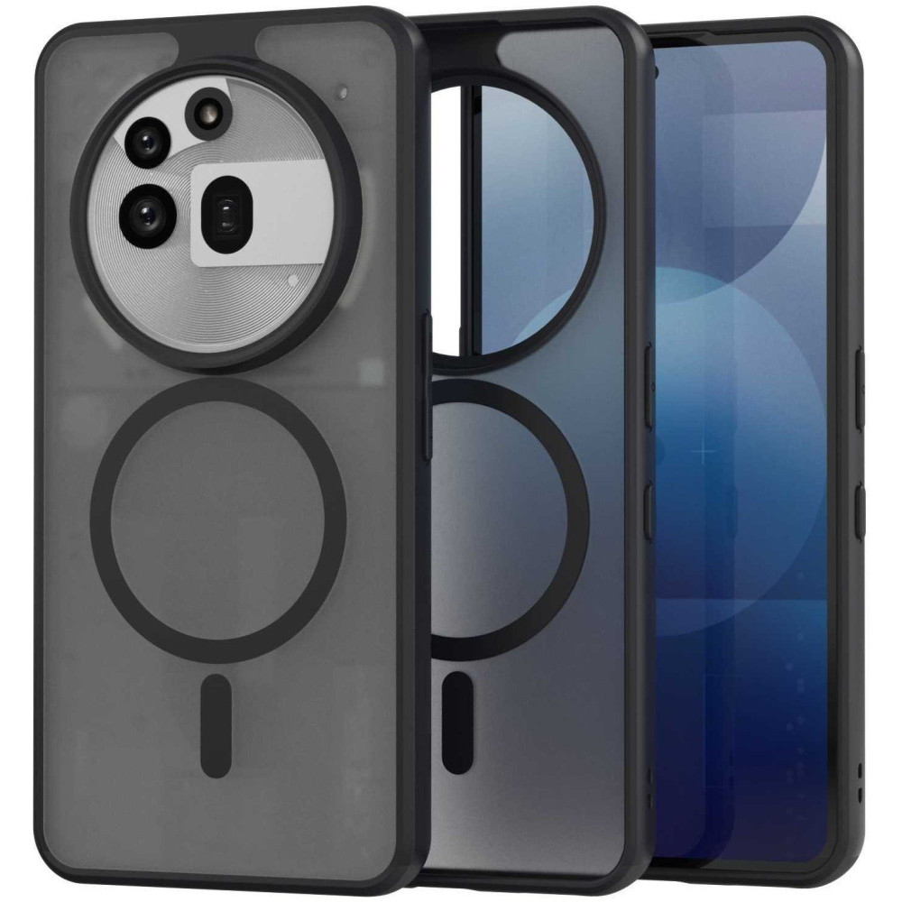 Θήκη Nothing Phone 3a Pro Spacecase Hybrid MagSafe Σκληρή Ημιδιάφανη με MagSafe - Black (5905719119096)