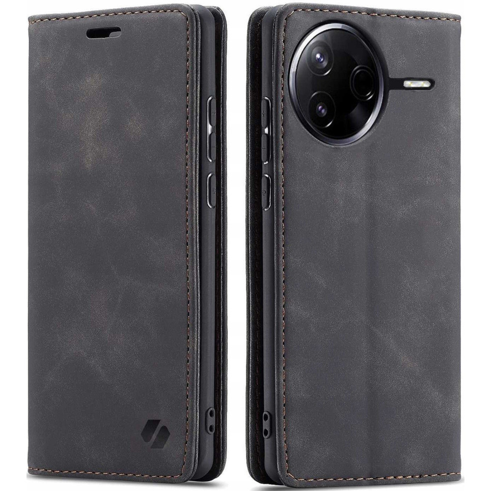 Θήκη Xiaomi Poco F7 Pro Spacecase Wallet Πορτοφόλι - Black (5905719119225)