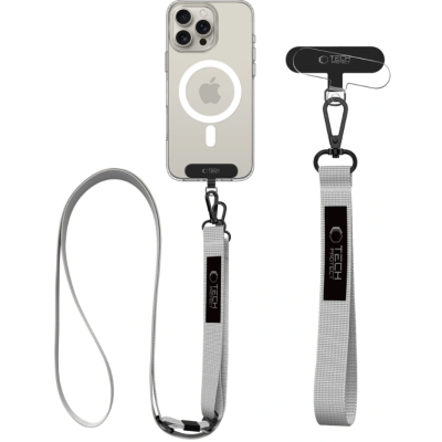 Λουράκι Χειρός & Λαιμού Tech-Protect C6S Rope Crossbody Αποσπώμενο για Θήκες Κινητών / Smartphones - Crayon Grey (5906302362882)