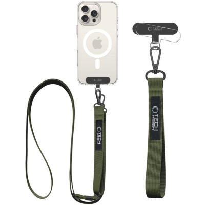 Λουράκι Χειρός & Λαιμού Tech-Protect C6S Rope Crossbody Αποσπώμενο για Θήκες Κινητών / Smartphones - Cargo Khaki (5906302371006)