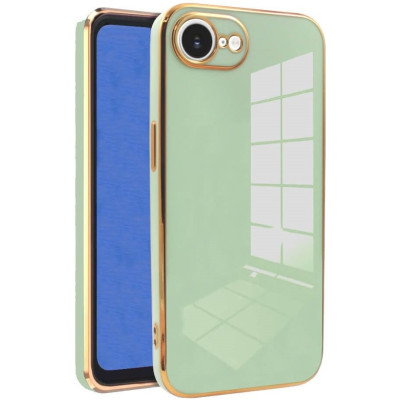 Θήκη iPhone 16e Bodycell Gold Plated Σιλικόνης - Mint Green (5206015081224)