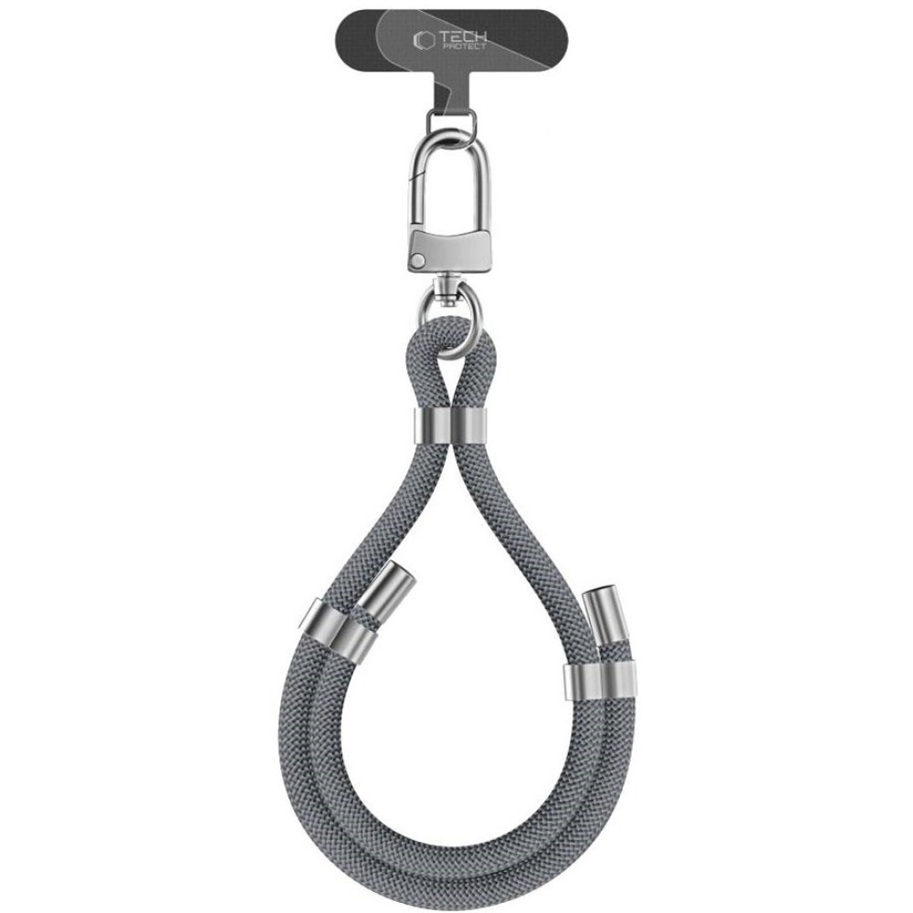 Λουράκι Χειρός Tech-Protect C4S Rope Wrist Strap Αποσπώμενο για Θήκες Κινητών / Smartphones - Grey / Silver (5906302371709)