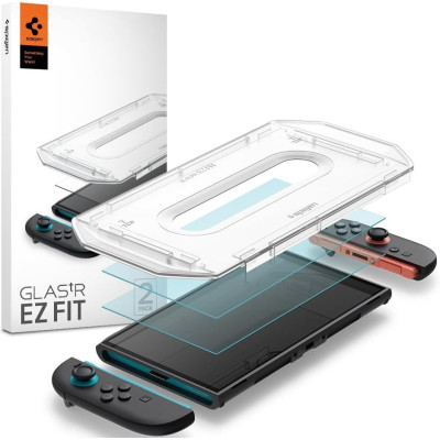 Tempered Glass Nintendo Switch 2 Spigen GLAS.tR EZ Fit Αντιχαρακτικό Γυαλί Προστασίας Οθόνης 2 Τεμάχια (AGL09111)