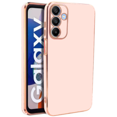 Θήκη Samsung Galaxy A15 Bodycell Gold Plated Σιλικόνης - Pink (5206015081316)