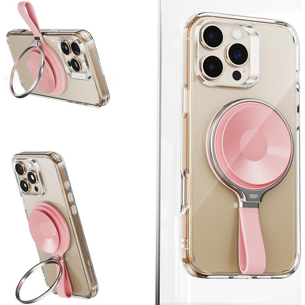 Βάση Στήριξης ESR HaloLock Suction Phone Mount Μαγνητική MagSafe με Βεντούζα / KickStand & Finger Holder - Pink (4894240240618)