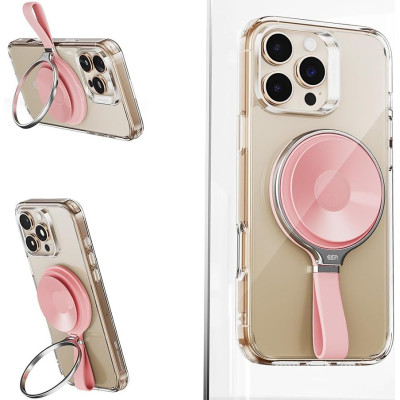 Βάση Στήριξης ESR HaloLock Suction Phone Mount Μαγνητική MagSafe με Βεντούζα / KickStand & Finger Holder - Pink (4894240240618)