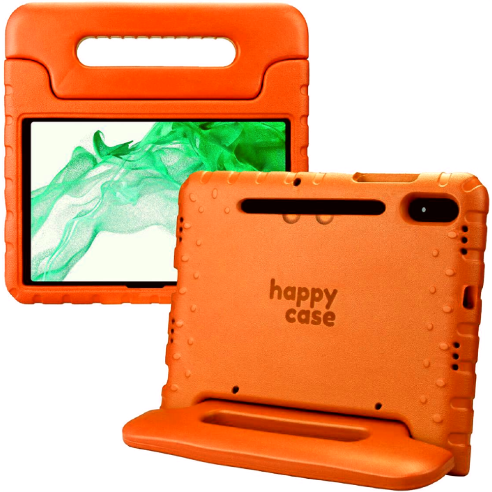 Θήκη Samsung Galaxy Tab S7 Plus / S7 FE 12.4" HappyCase Ανθεκτική για Παιδιά - Orange (8719246392344)