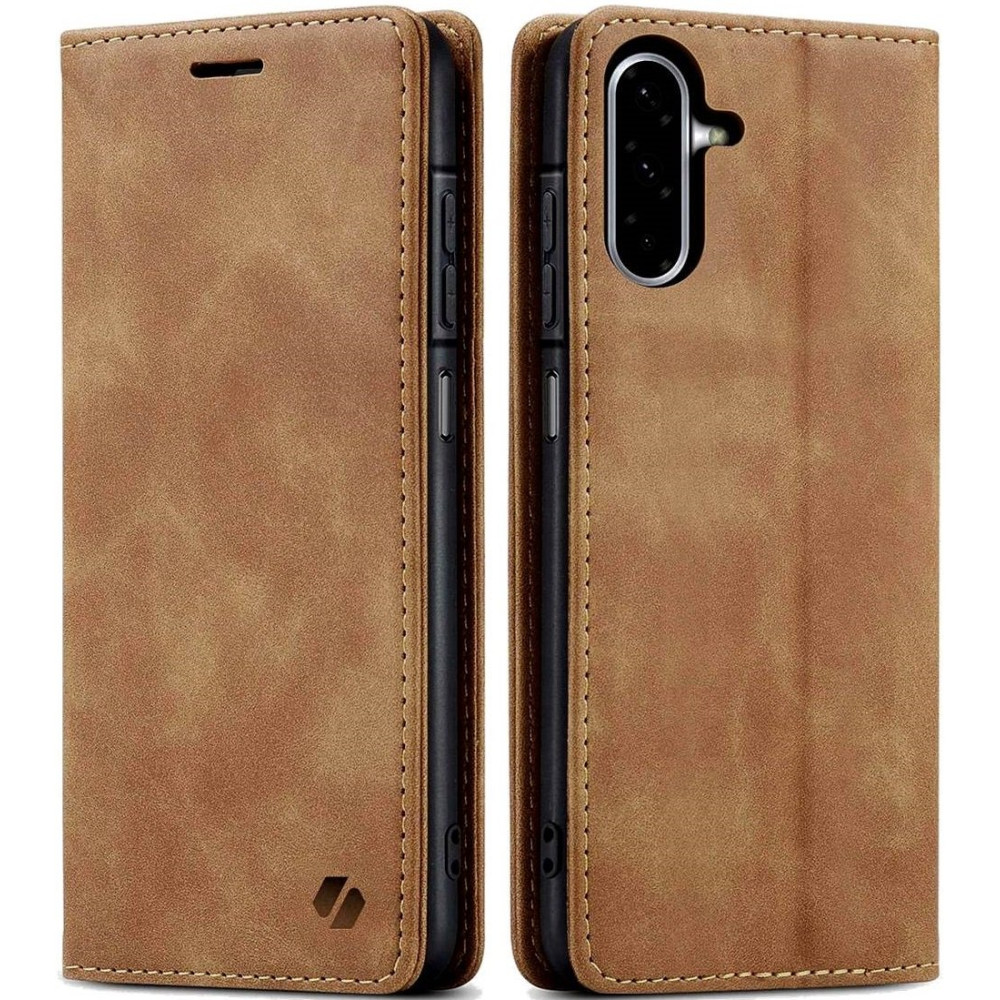 Θήκη Samsung Galaxy A26 Spacecase Wallet Πορτοφόλι - Light Brown (5905719117627)